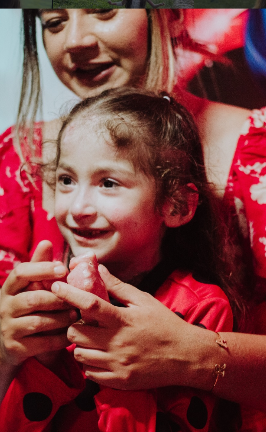 Isabela com a família